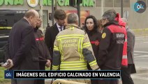 Imágenes del edificio calcinado en Valencia