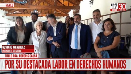 Reconocieron a Estela de Carlotto con el titulo de Doctora honoris causa