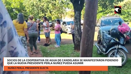 Socios de la Cooperativa de Agua de Candelaria se manifestaron contra las irregularidades y pidieron que la nueva presidente Perla Nuñez pueda asumir