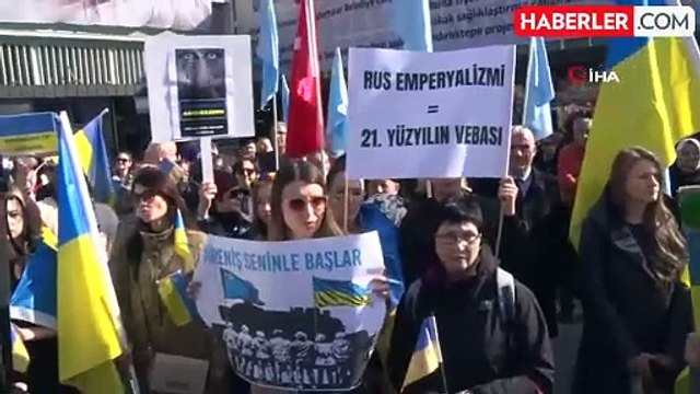 Ukrayna - Rusya Savaşının 2'nci yıl dönümünde Ankara'da Rusya'ya protesto