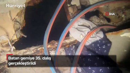 Marmara'da batan gemiye 35. dalış gerçekleştirildi