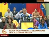 Caracas | Sectores de la Oposición rechazan declaraciones de la Plataforma Unitaria