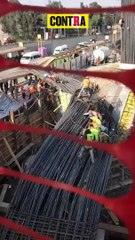 CAEN ESTRUCTURAS METÁLICAS EN IZTAPALAPA; RESCATAN A SIETE TRABAJADORES VIDEO