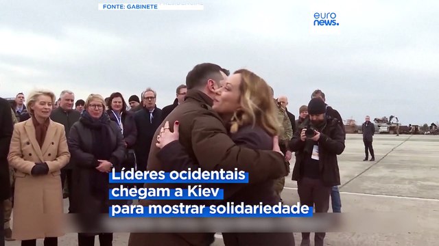 Dirigentes da UE estão em Kiev para assinalar dois anos da invasão russa