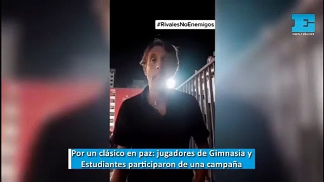 Por un clásico en paz: jugadores de Gimnasia y Estudiantes participaron de una campaña en la previa