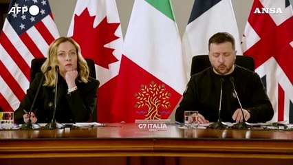 Zelensky al G7:  "Sapete cosa ci serve, contiamo su di voi"