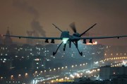 flying military unmanned aerial vehicle monitors the city,Midjourney prompts
