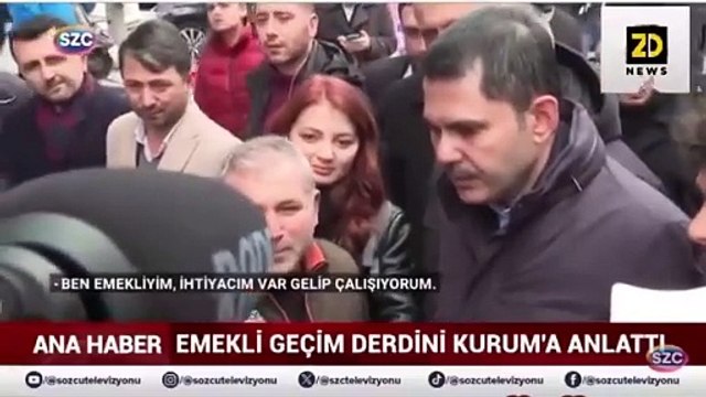 Emekli yurttaşın Murat Kurum'a verdiği yanıt gündem oldu