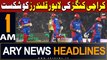 ARY News 1 AM Headlines 25th February 2024 | Karachi Kings outclass Lahore Qalandars | PSL 9
