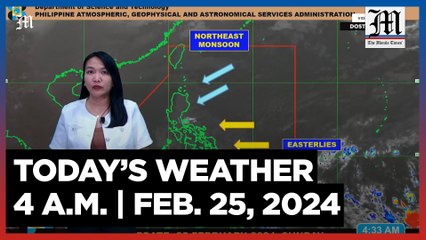 Today's Weather, 4 A.M. | Feb. 25, 2024