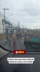 Acidente deixa uma pessoa ferida no bairro da Calçada, em Salvador