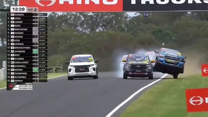 V8 Super Utes 2024 Race 2 Bathurst Harris Crick Big Crash Airborne