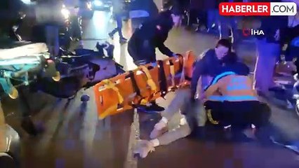 Kuşadası'nda 2 motosiklet kafa kafaya çarpıştı... O anlar kamerada