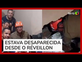 Cadela é resgatada após ficar dois dias presa em vão por se assustar com fogos do Réveillon