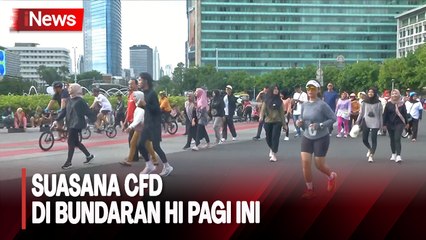 CFD Bundaran HI Ramai Pengunjung Minggu Pagi, Begini Suasananya