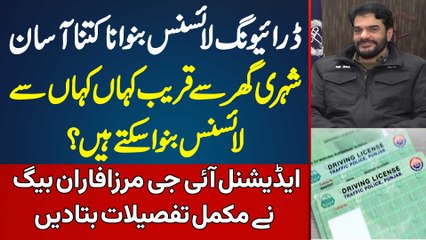 Driving License Banawana Kitna Asan? Log Kaha Kaha Se License Banwa Sakte? Addl. IG Mirza Faran Baig