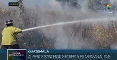 Guatemala: Bomberos continúan labores para sofocar incendio en Volcán de Agua