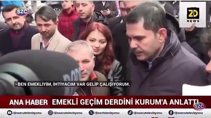 Emekli vatandaş Murat Kurum'a isyan etti