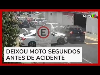 Motociclista escapa de ser atingido por carro perseguido pela polícia em MG