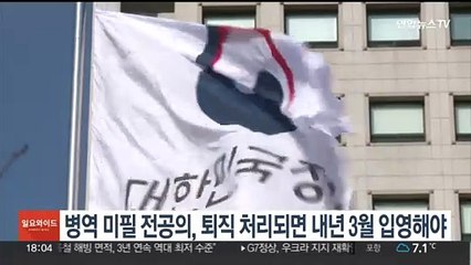 병역 미필 전공의, 퇴직 처리되면 내년 3월 입영해야
