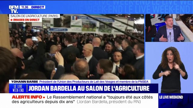 Yohann Barbe (président de l'Union des Producteurs de Lait des Vosges et membre de la FNSEA): Si les politiques veulent s'approprier le Salon...on n'acceptera pas