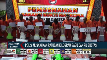 Begini Cara Polda Sumsel Musnahkan Ratusan Kilogram Sabu dan Pil Ekstasi Sitaan