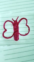 Farfalla rosa disegno