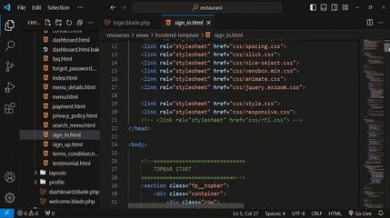 Update Frontend Login Page Part 1 in Laravel | Restaurant E-commerce Project in Laravel #12