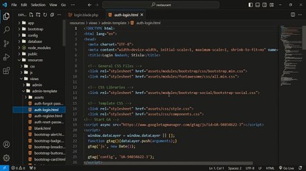 Integrate Admin Login Page in Laravel | Restaurant Project in Laravel #16 Part 1