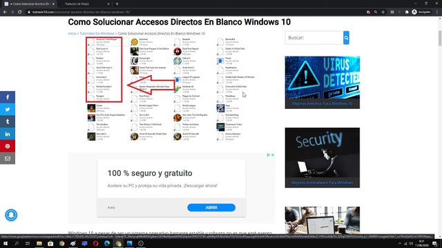 Como SOLUCIONAR ACCESOS DIRECTOS en BLANCO en WINDOWS 10 | FÁCIL y RÁPIDO