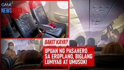 Upuan ng pasahero sa eroplano, biglang lumiyab at umusok! | GMA Integrated Newsfeed