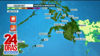 Ilang bahagi ng bansa, posibleng ulanin bukas | 24 Oras Weekend