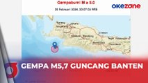 BREAKING: Gempa Berkekuatan M5,7 Guncang Bayah, Banten