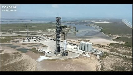 Starship Super Heavy Booster-9 Full Duration Static Fire Test