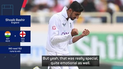 Bashir's day two heroics 'very special and emotional'