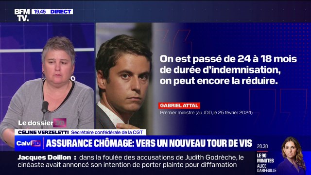 Réforme de l'assurance chômage: Nous sommes inquiets et complètement défavorables aux annonces qui ont été faites , affirme Céline Verzeletti (CGT)
