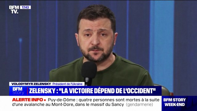 Volodymyr Zelensky: J'ai de l'espoir que le congrès américain vote l'aide à l'Ukraine