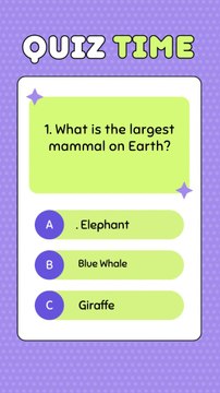 3 ques test questions about animal information