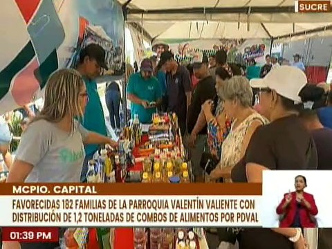Sucre | Familias de la parroquia Valentín Valiente son beneficiadas con la distribución de alimentos