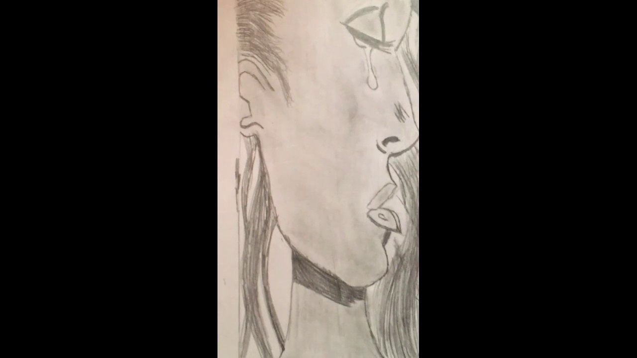 crying girl artwork