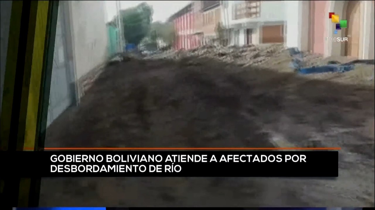 teleSUR Noticias 14:30 25-02: Gobierno boliviano ayuda a afectados por desbordamiento de río