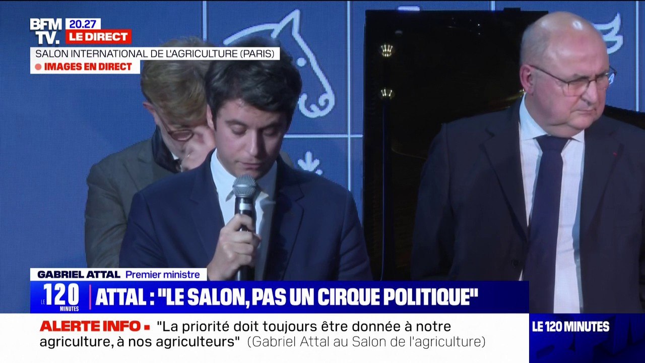 Gabriel Attal: le Salon de l'agriculture "n'est ni un cirque médiatique, ni un cirque politique, ni un cirque militant"