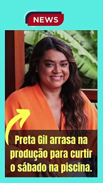 Preta Gil arrasa na produção para curtir o sábado na piscina.