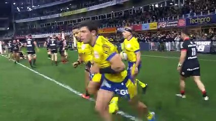 TOP 14 - Essai de Bautista DELGUY (ASM) - ASM Clermont - Stade Toulousain