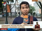 Caraqueños respaldan el diálogo entre gobierno y oposición para proponer calendario electoral