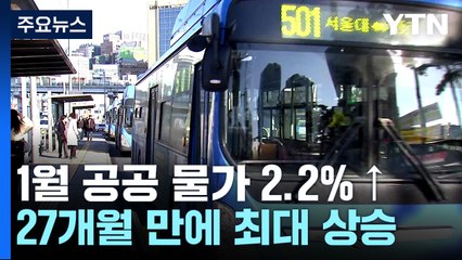 버스·병원비 인상에 공공물가 27개월만에 최대 상승 / YTN