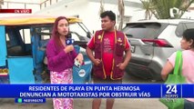 Residentes de Punta Hermosa denuncian a mototaxistas informales por obstruir vías