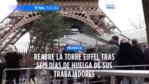La Torre Eiffel vuelve a estar abierta para visitantes tras huelga de sus trabajadores