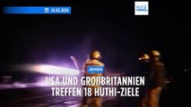 USA treffen 18 Huthi-Ziele und warnen vor Umweltkatastrophe im Roten Meer