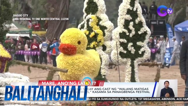 Float ng GMA Network sakay ang cast ng Walang Matigas na Pulis sa Matinik na Misis, kasama sa Panagbenga Festival Grand Float Parade | BT